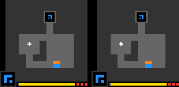 side-by-side animation: real next frame vs world model's one-step predicted frame on a held-out ls20 episode